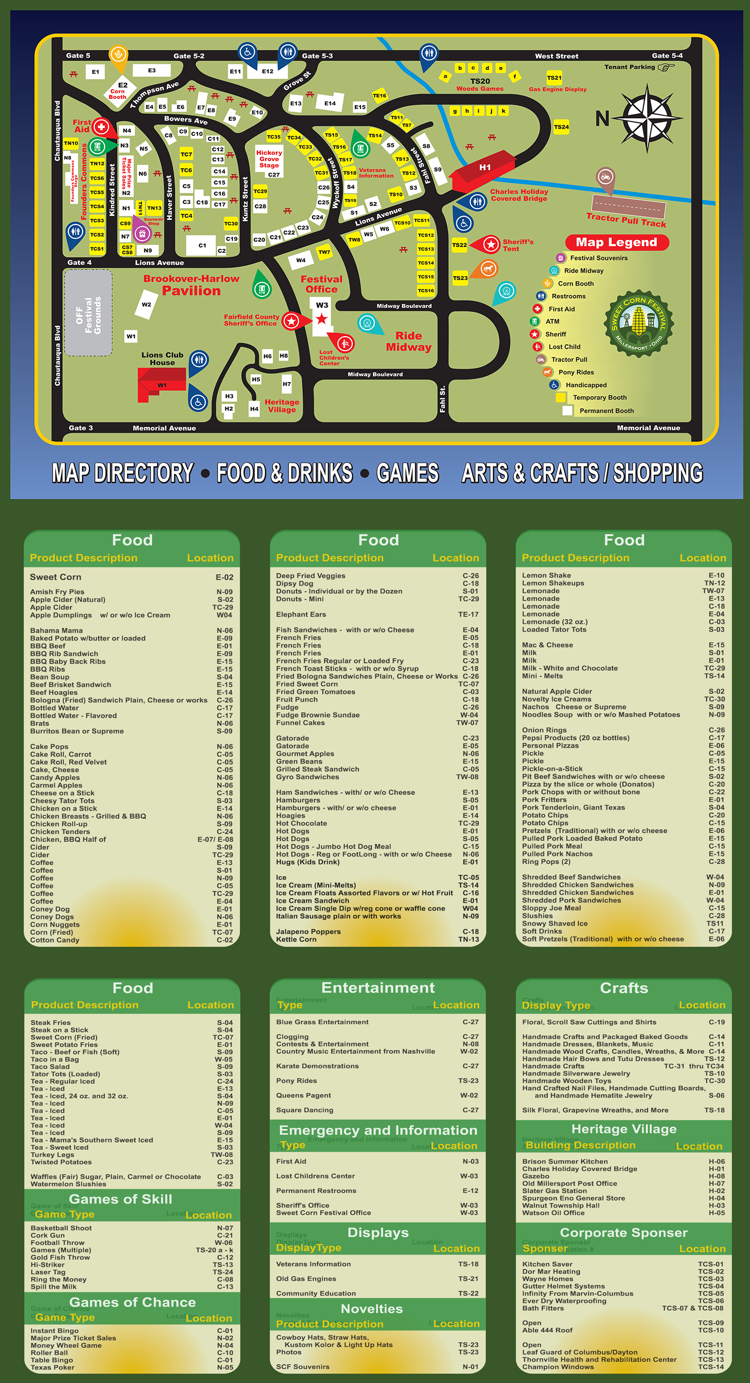 Sweet Corn Festival Map